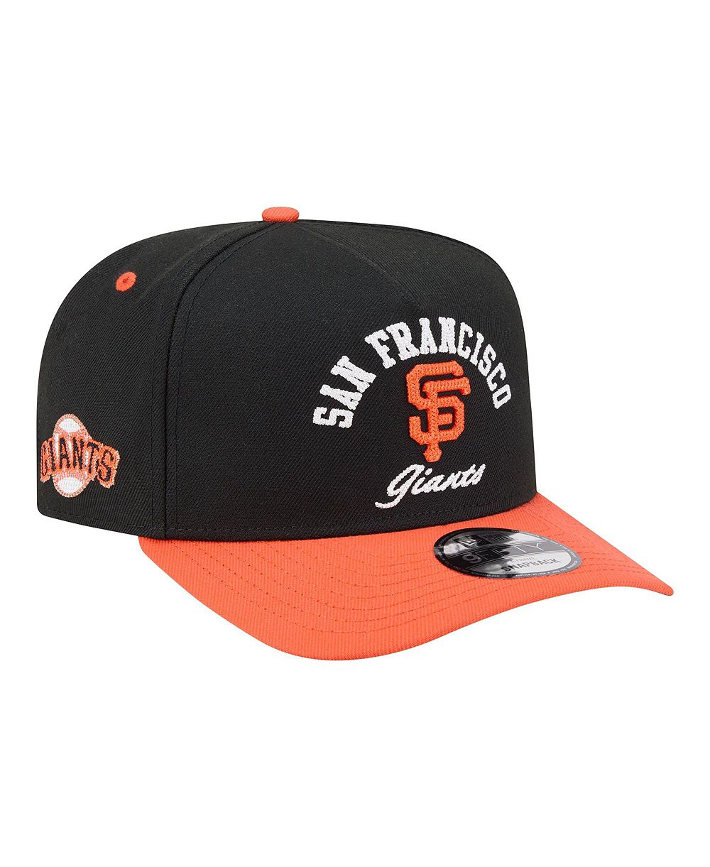 New Era Мужская бейсболка San Francisco Giants Arched A-Frame 9FIFTY регулируемая черная/оранжевая