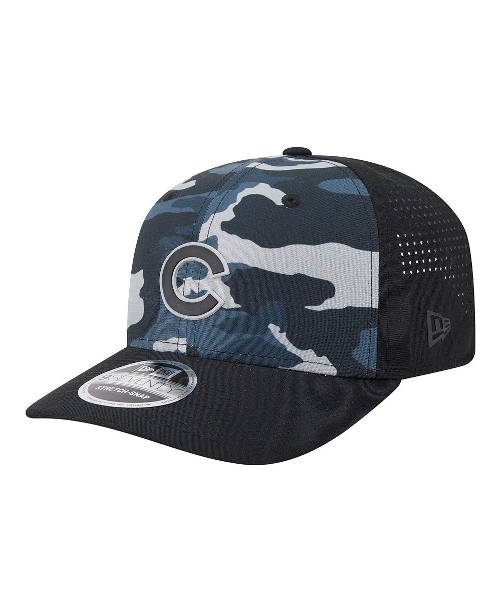 Мужская кепка New Era Black Chicago Cubs Tonal Camo 9SEVENTY Stretch-Snap