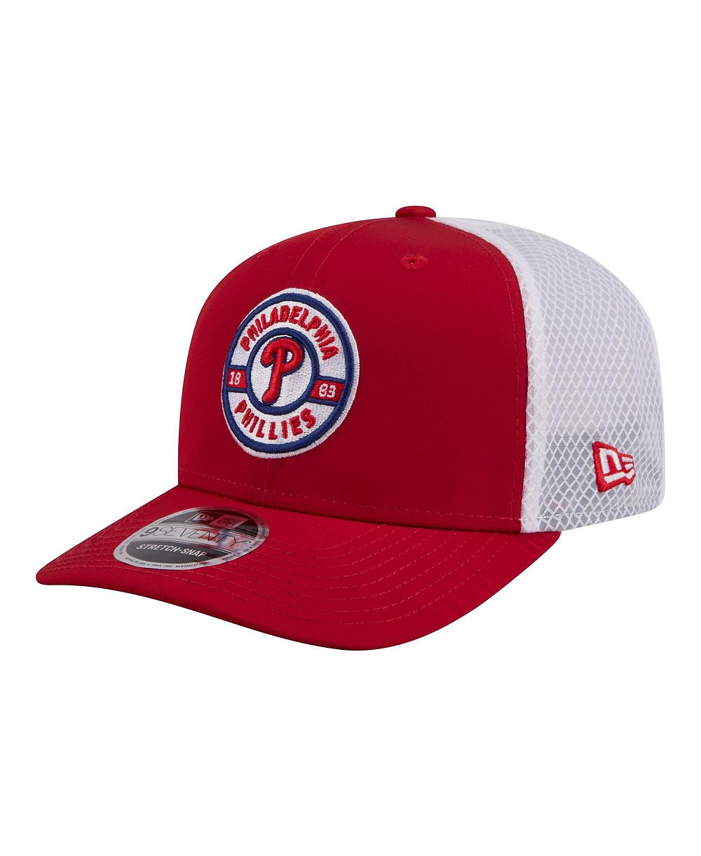 Мужская регулируемая кепка-тракер New Era Red Philadelphia Phillies Active 9SEVENTY