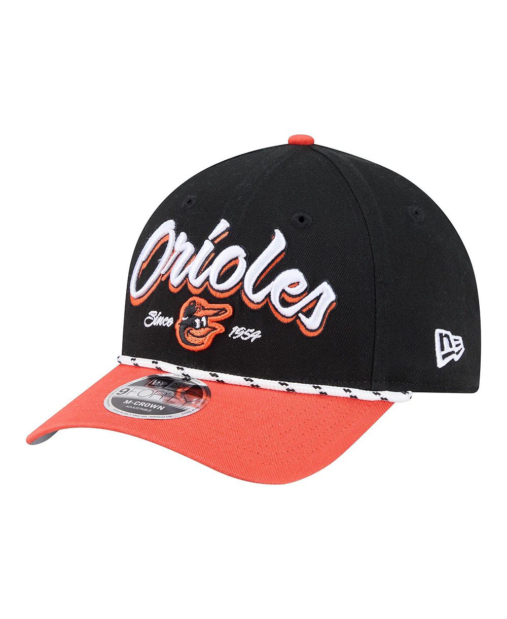 Мужская кепка New Era Black/Orange Baltimore Orioles Team Loyal 9FORTY M-Crown Adjustable Hat