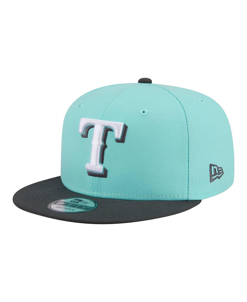 New Era Men's Turquoise/Charcoal Texas Rangers Two-Tone Color Pack 9FIFTY Snapback Hat