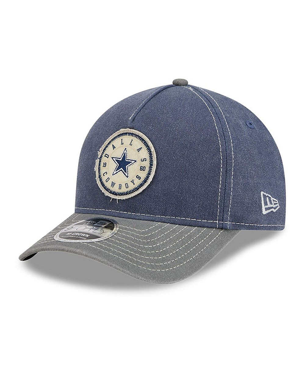 Кепка New Era Мужской Navy/Gray Dallas Cowboys 9FORTY Felt A-Frame Adjustable