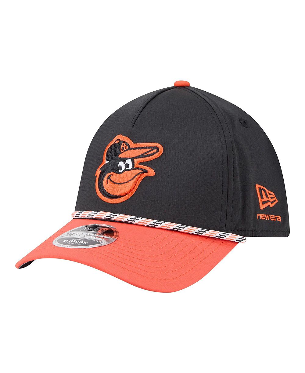 Мужская кепка New Era Black/Orange Baltimore Orioles Rope M-Crown A-Frame 39THIRTY Flex