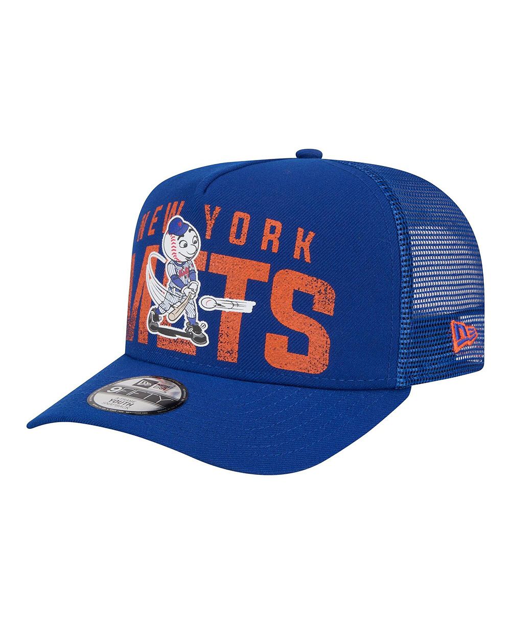 New Era Big Boys and Girls Royal New York Mets Logo Fade A-Frame 9FIFTY Snapback кепка