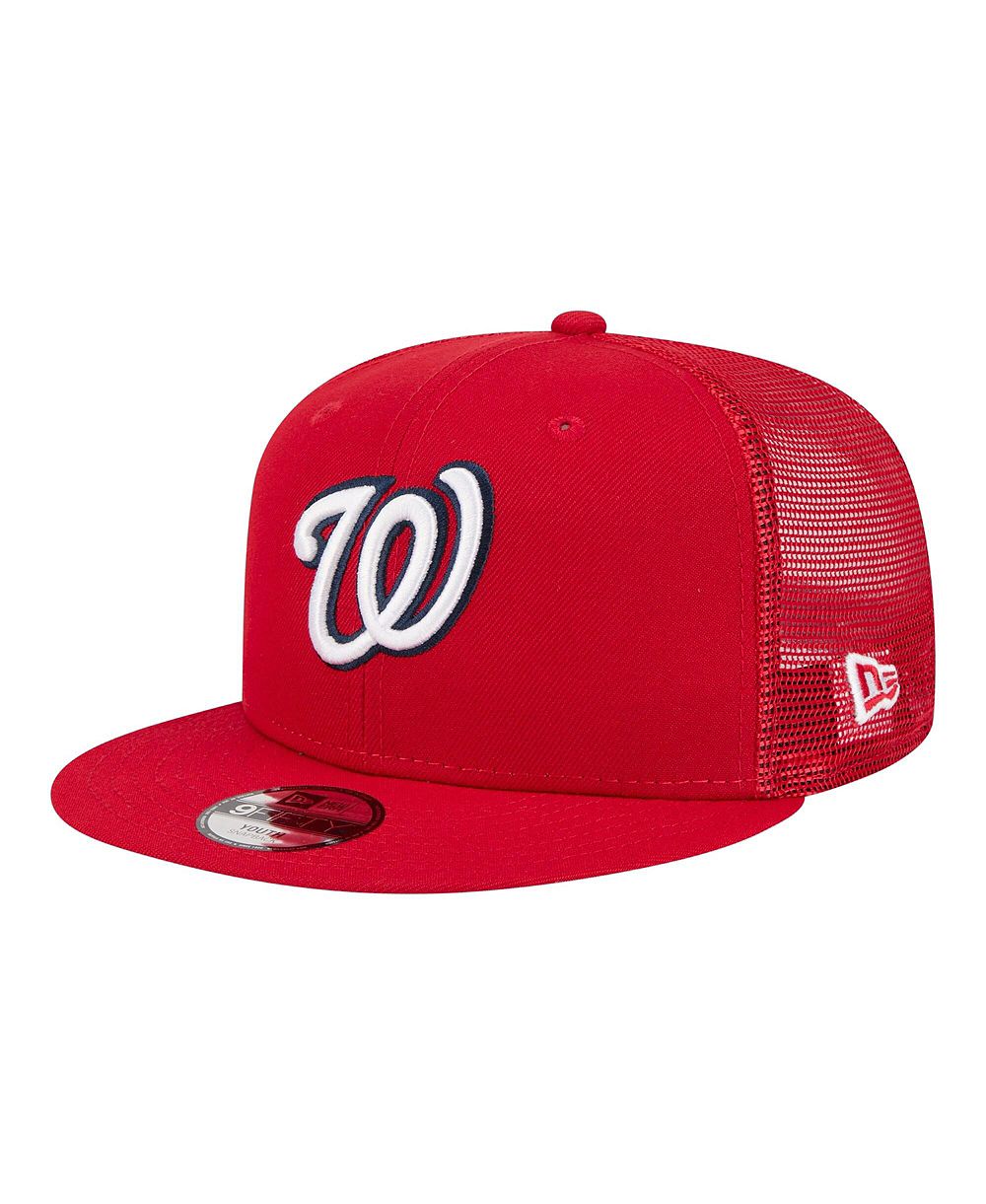 Кепка New Era 9FIFTY Trucker для мальчиков и девочек Washington Nationals красная