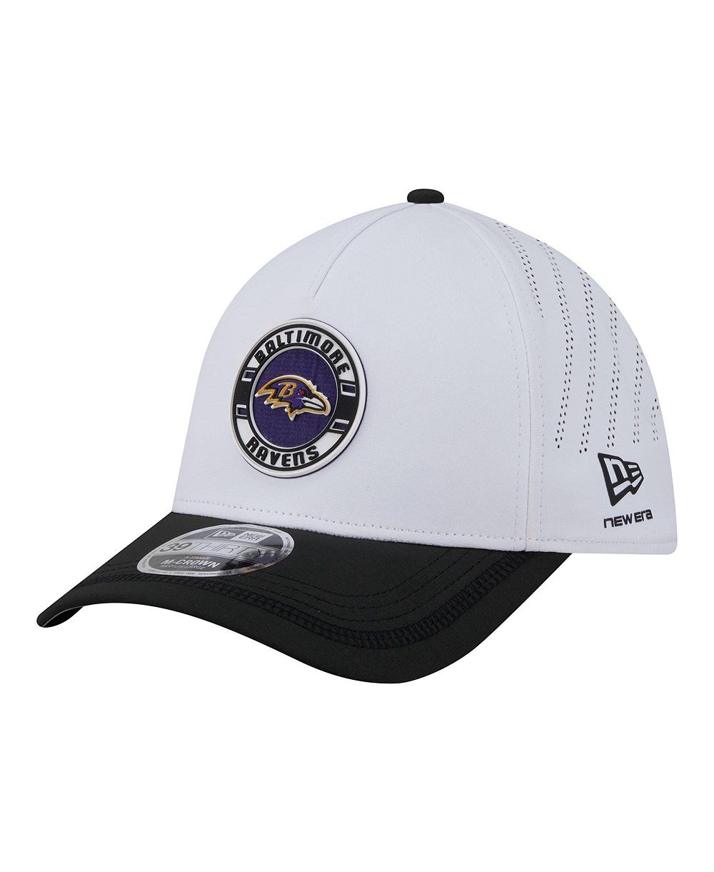 New Era Мужская кепка Flex Hat 39THIRTY A-Frame M-Crown с патчем Baltimore Ravens, белый/черный