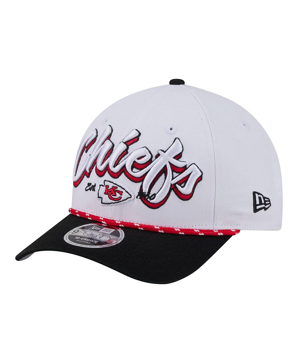 Мужская кепка New Era White Kansas City Chiefs Team Loyal A-Frame 9FORTY Adjustable