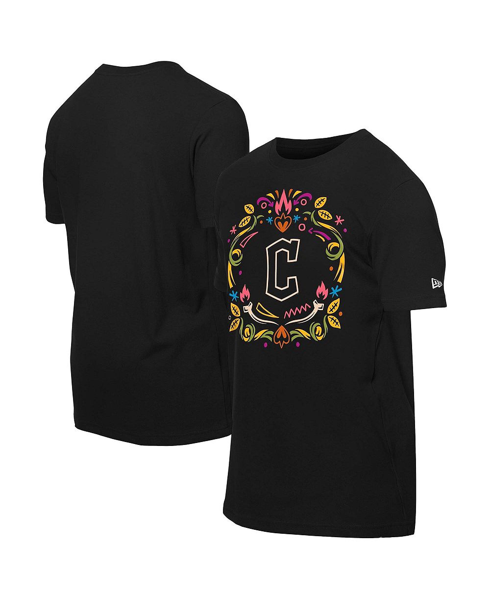 New Era Men's Black Cleveland Guardians Día de los Muertos T-Shirt