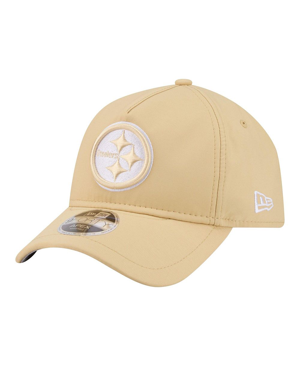 Мужская кепка New Era Tan Pittsburgh Steelers Apex 9FORTY Adjustable
