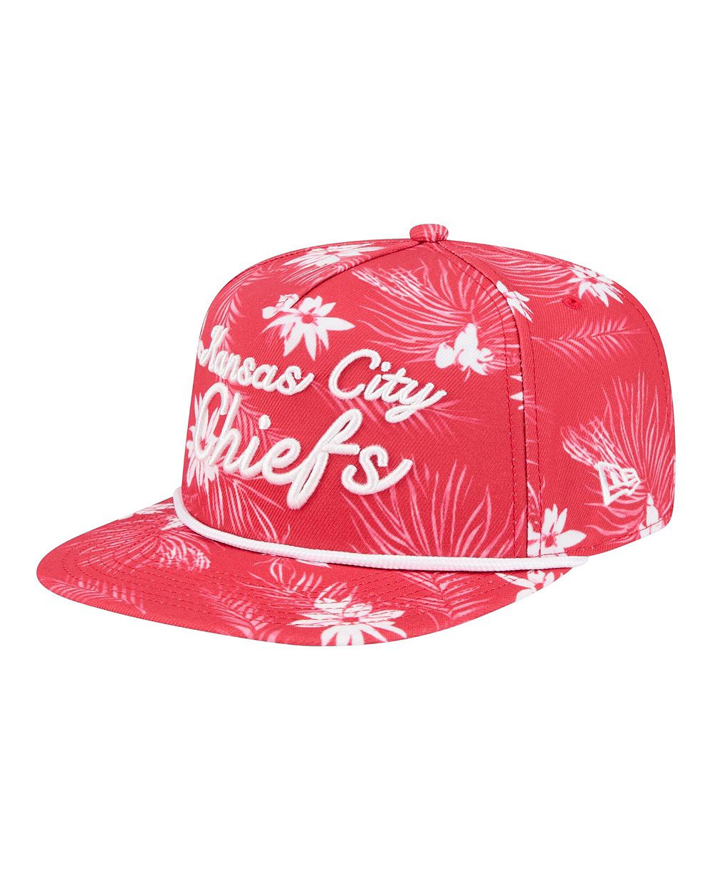 Кепка New Era Men's Red Kansas City Chiefs Palm Print A-Frame 9FIFTY Snapback