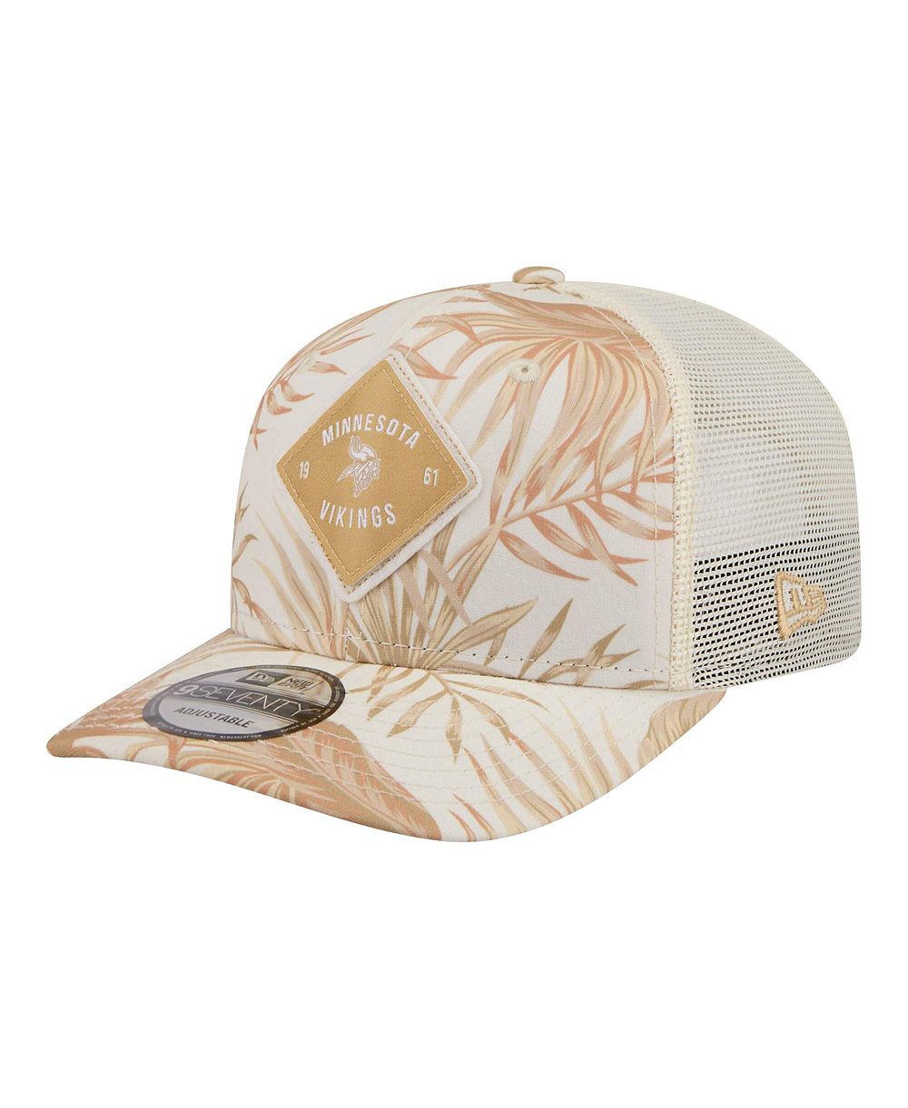 Мужская кепка New Era Tan Minnesota Vikings Tonal Palm COOLERA 9SEVENTY Adjustable Trucker Hat