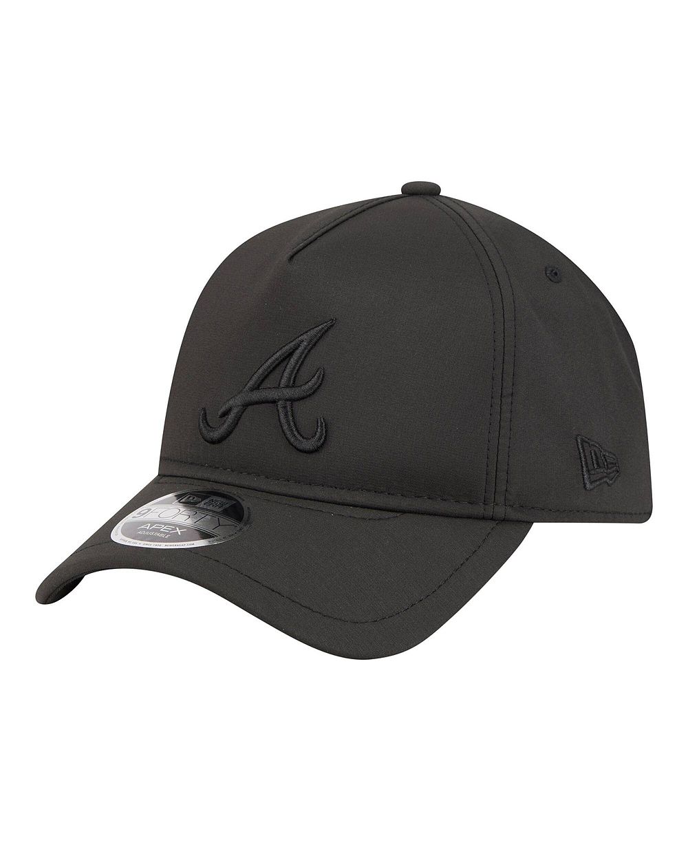 New Era Men's Black Atlanta Braves Injection Apex 9FORTY Adjustable Hat