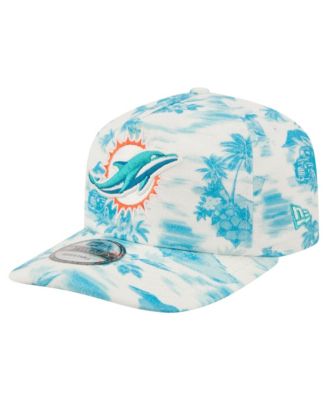 Мужская кепка New Era White Miami Dolphins Tropics 19TWENTY регулируемая