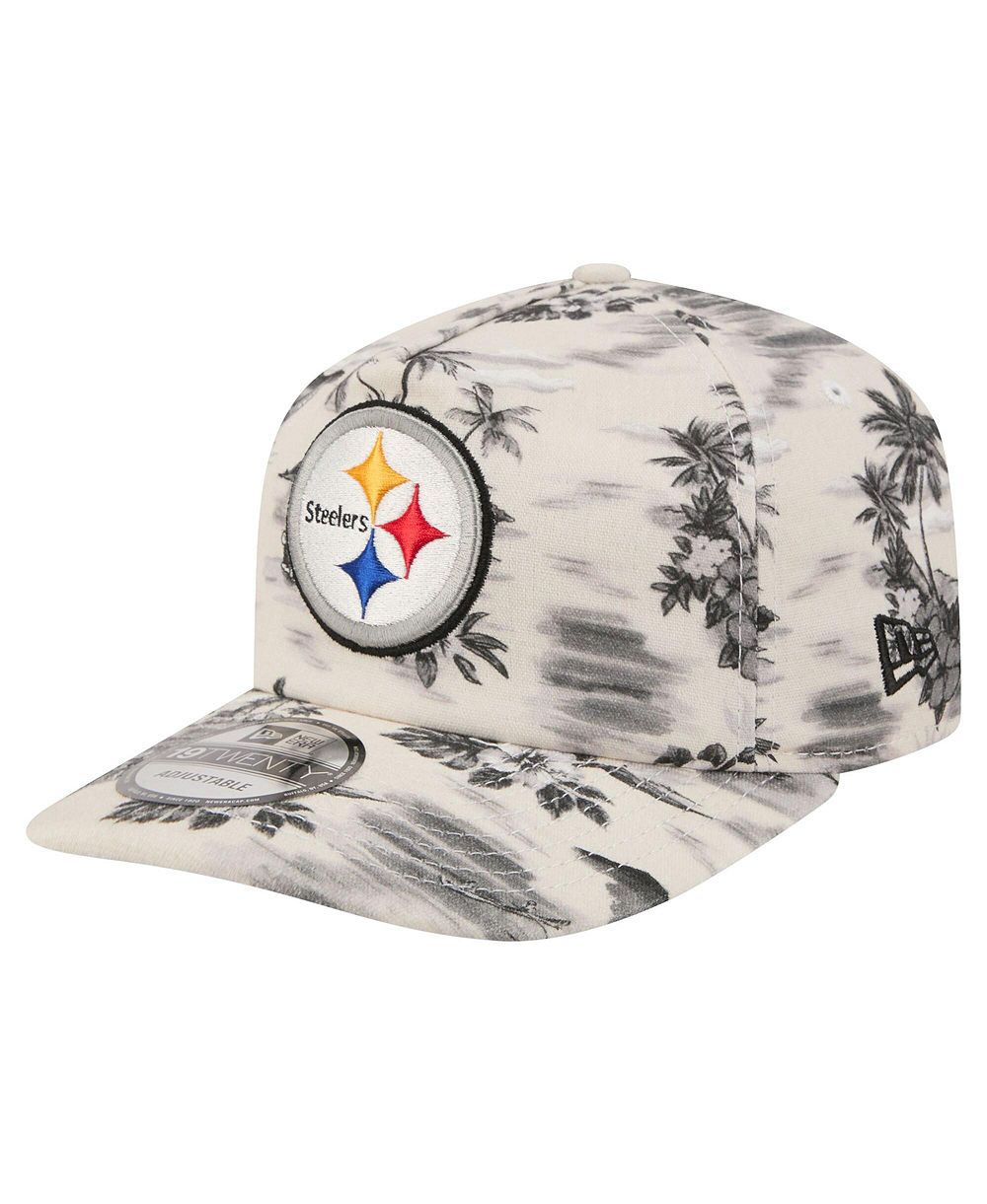 Мужская регулируемая кепка New Era Pittsburgh Steelers Tropics 19TWENTY, белая