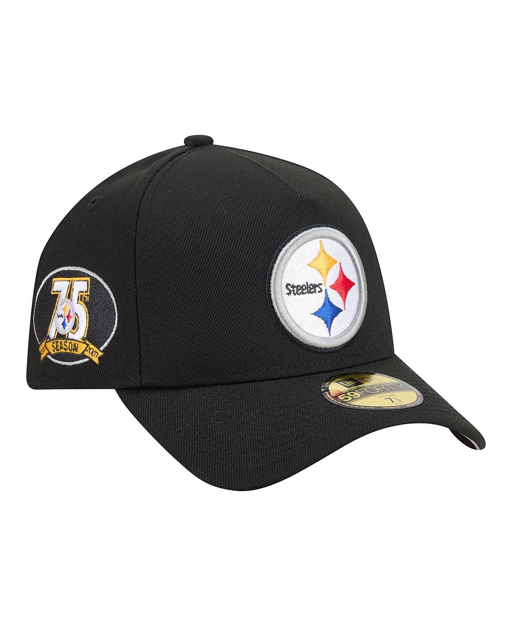 Мужская кепка New Era Black Pittsburgh Steelers A-Frame 59FORTY Fitted Hat