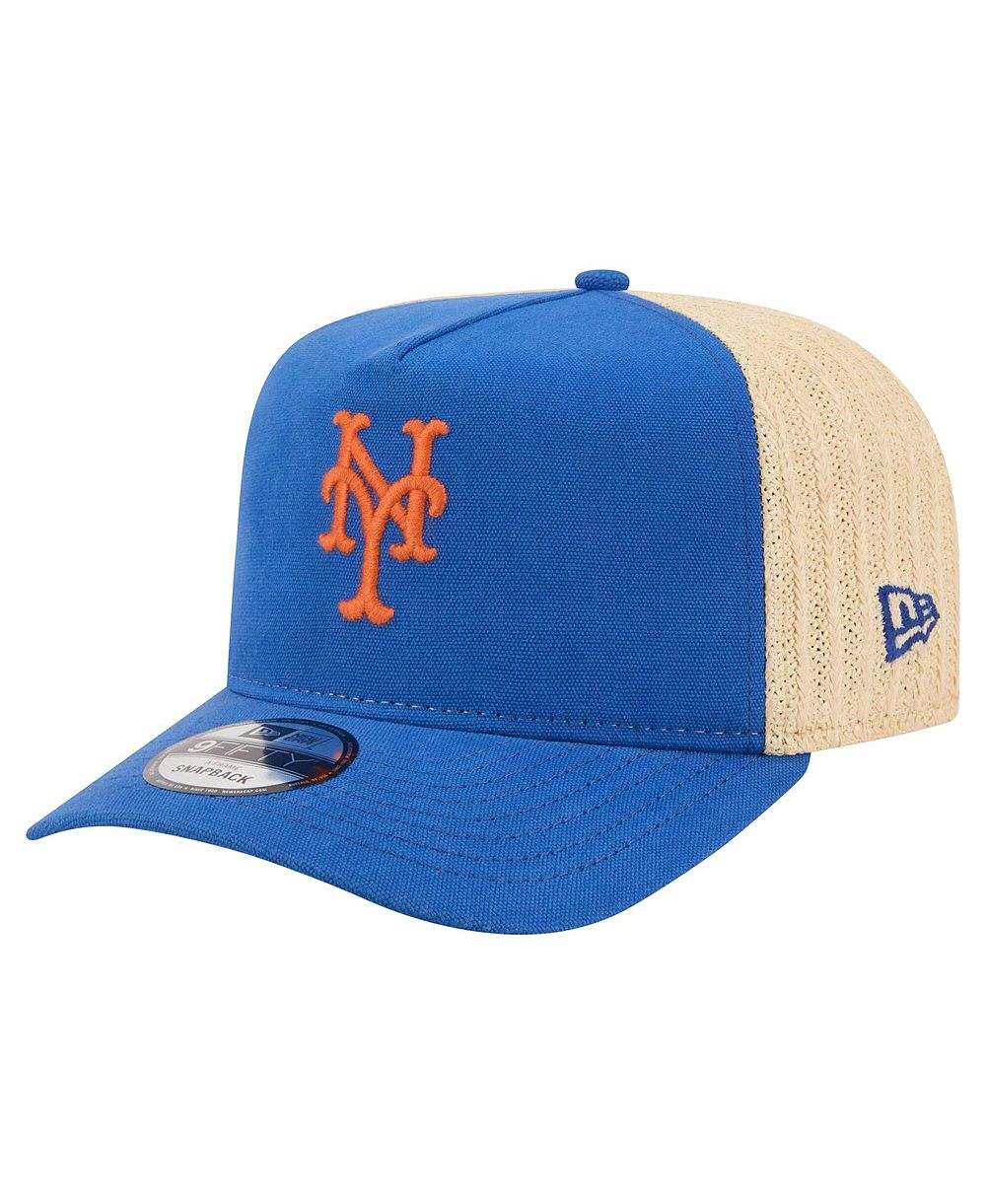New Era Мужская кепка New York Mets Grained 9FIFTY A-Frame Trucker Royal/Natural