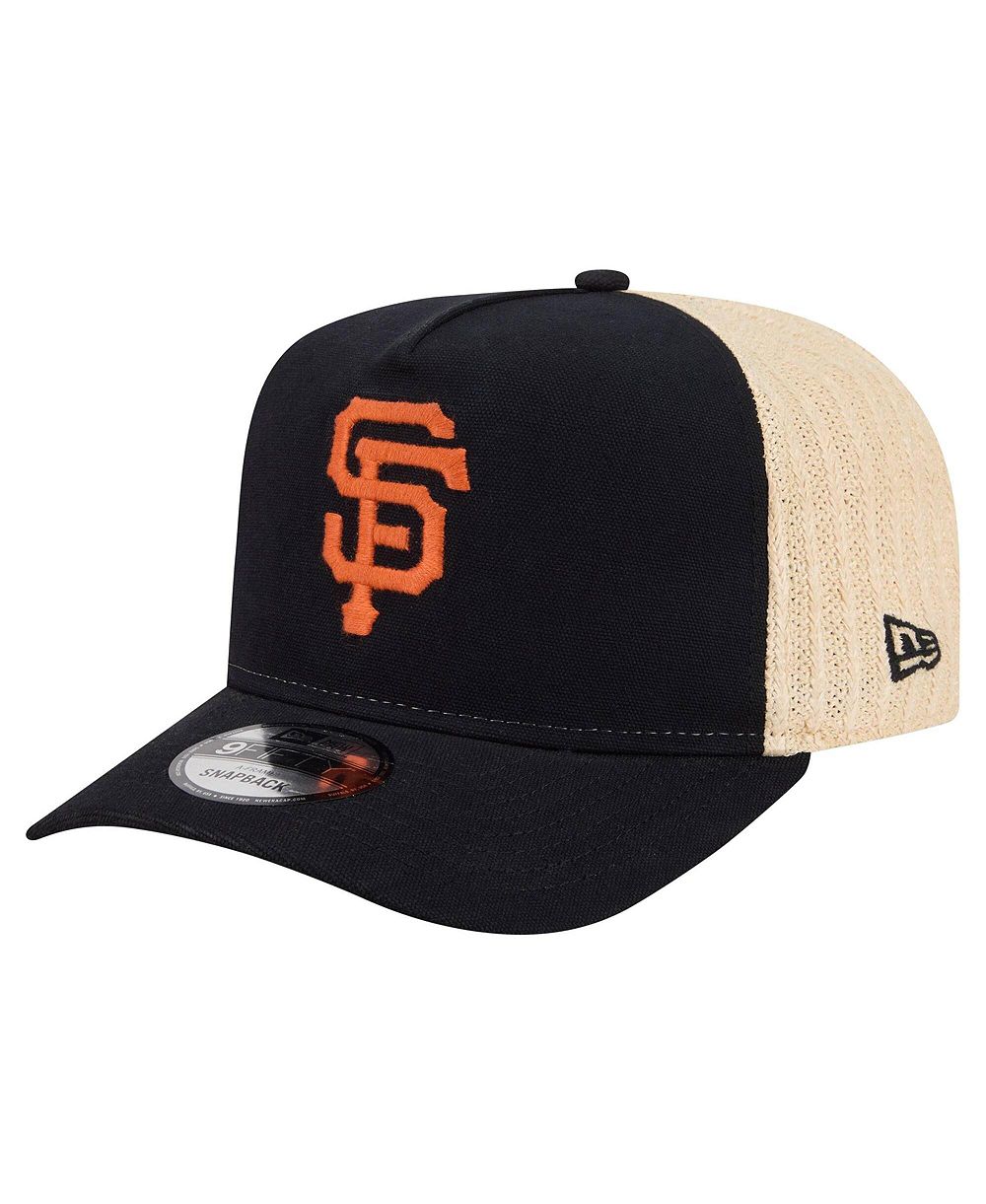Мужская регулируемая кепка New Era San Francisco Giants Grained 9FIFTY A-Frame Trucker Black/Natural
