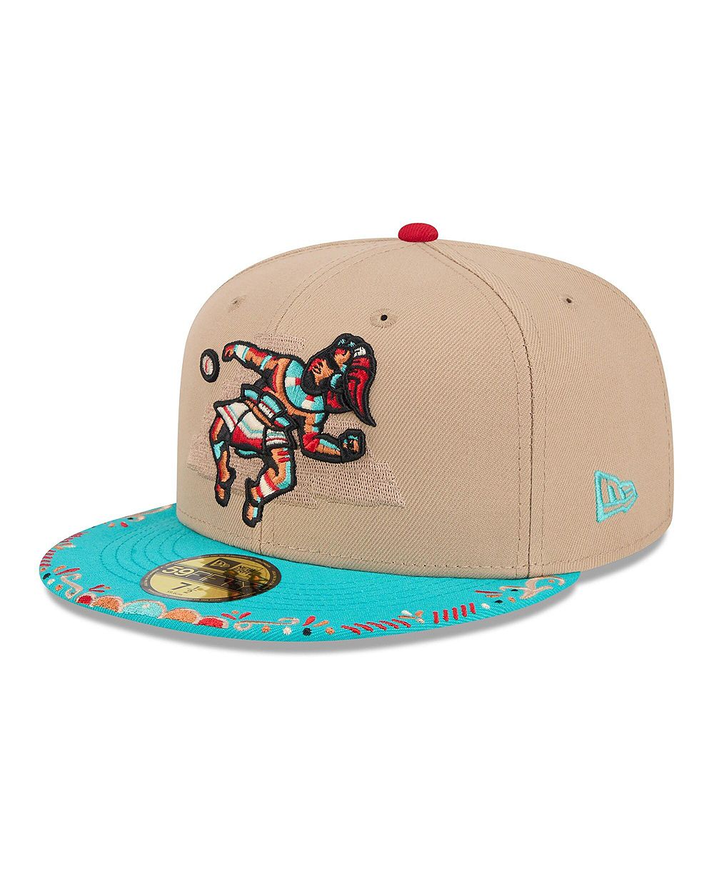 New Era Мужская кепка Light Beige/Light Blue Pensacola Blue Wahoo's 2026 Copa De La Diversion 59FIFTY Fitted