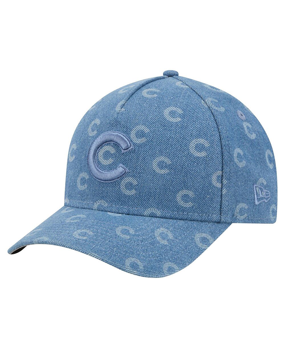 New Era Мужская и Женская регулируемая кепка A-Frame 9FORTY Chicago Cubs, деним