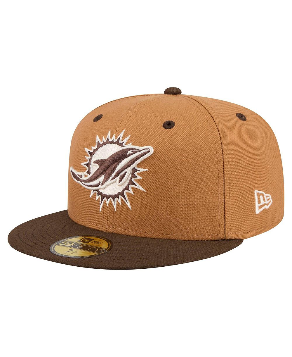 Мужская кепка New Era Miami Dolphins Two-Tone Walnut 59FIFTY Fitted Light Brown/Dark Brown