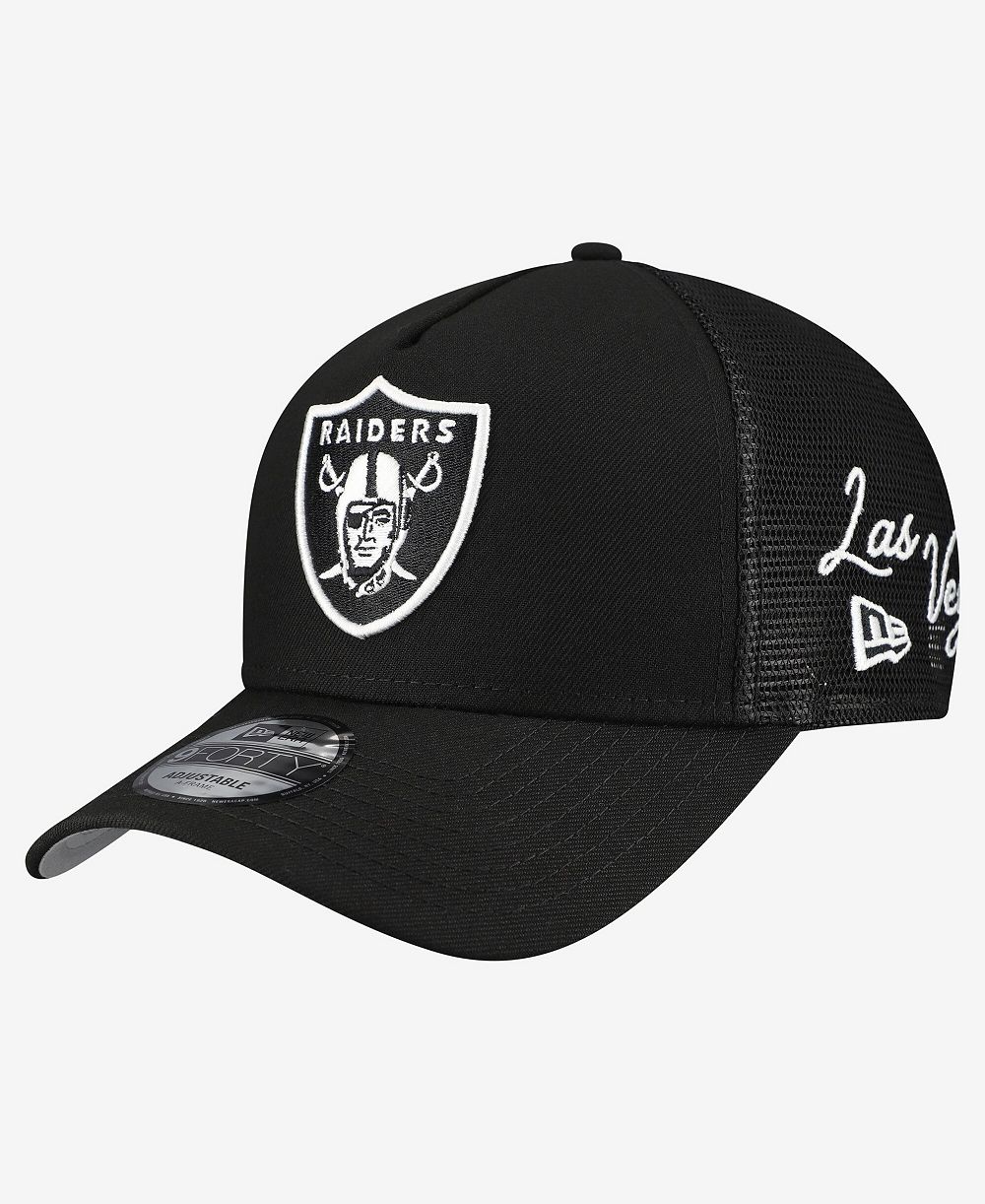 Мужская кепка New Era Black Las Vegas Raiders City Script 9FORTY A-Frame Adjustable