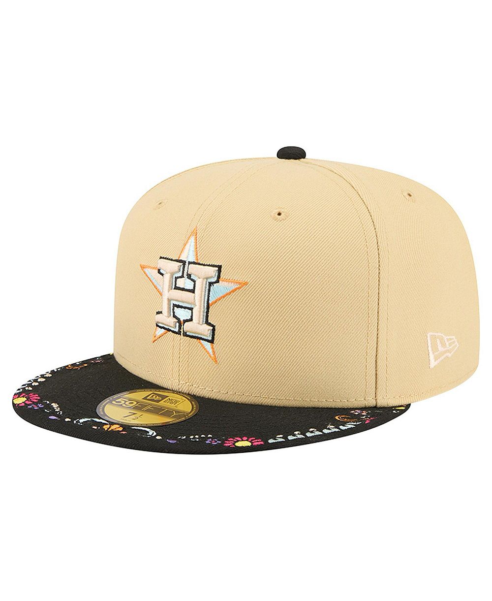 Мужская кепка New Era Houston Astros Two-Tone Embroidered Visor 59FIFTY Fitted Light Beige