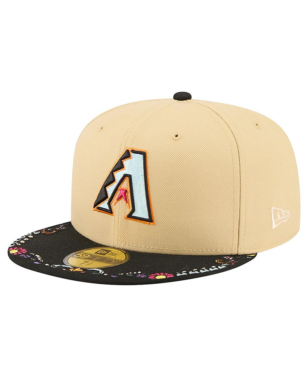 Мужская кепка New Era Light Beige Arizona Diamondbacks Two-Tone Embroidered Visor 59FIFTY Fitted