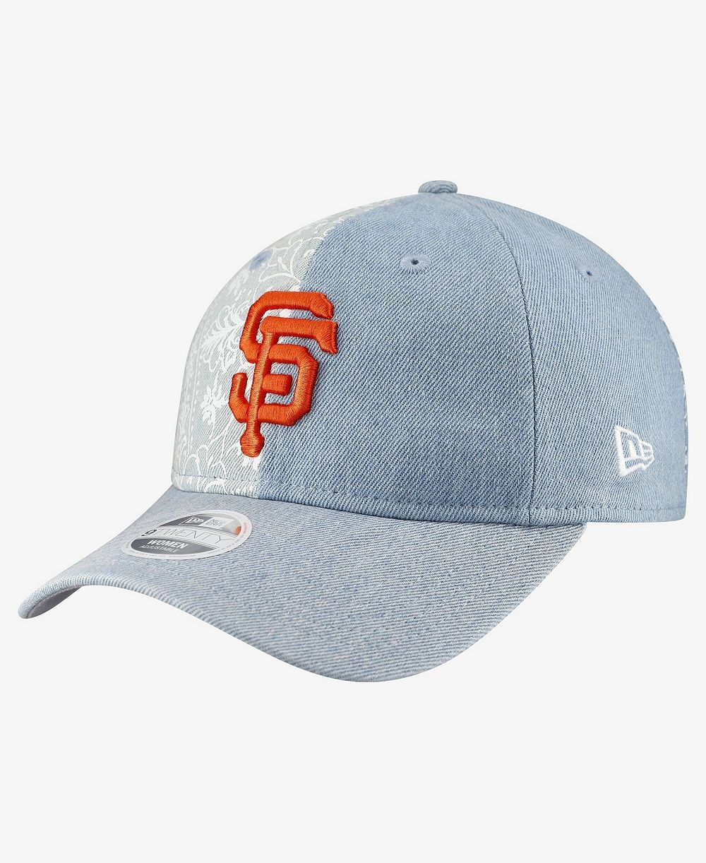 Женская кепка New Era San Francisco Giants Denim Patchwork 9TWENTY регулируемая