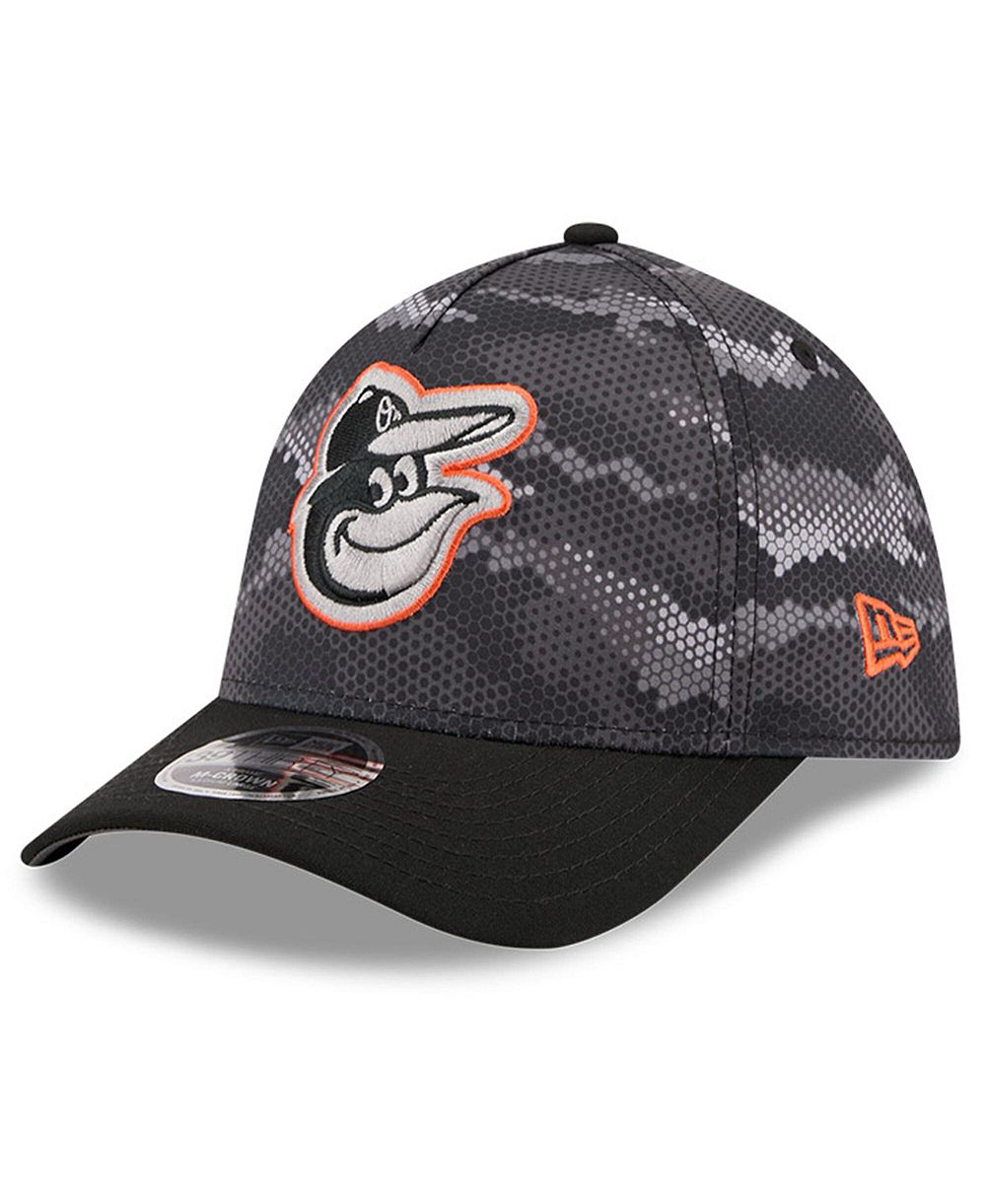 Мужская кепка New Era Black Baltimore Orioles Camo 39THIRTY A-Frame Flex Hat