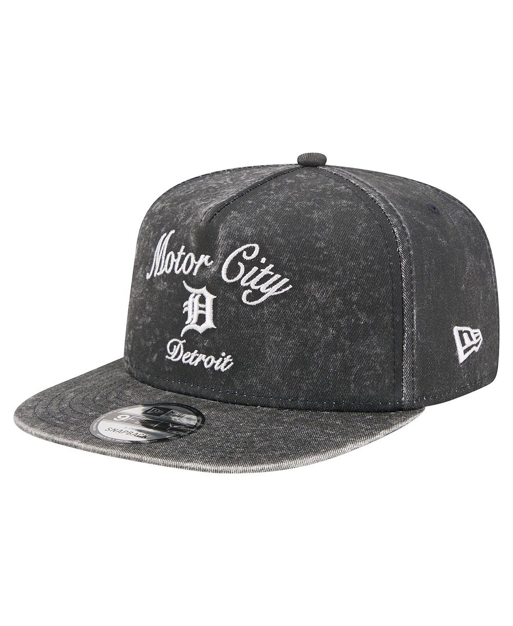 Кепка New Era Men's Black Detroit Tigers City Slogan A-Frame 9FIFTY Snapback