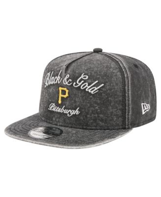 Мужская кепка New Era Black Pittsburgh Pirates City Slogan A-Frame 9FIFTY Snapback Hat