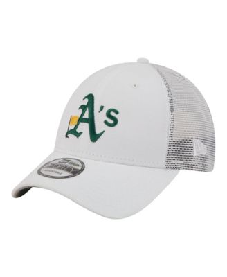 Мужская кепка New Era White Athletics Flag 9FORTY Trucker Adjustable