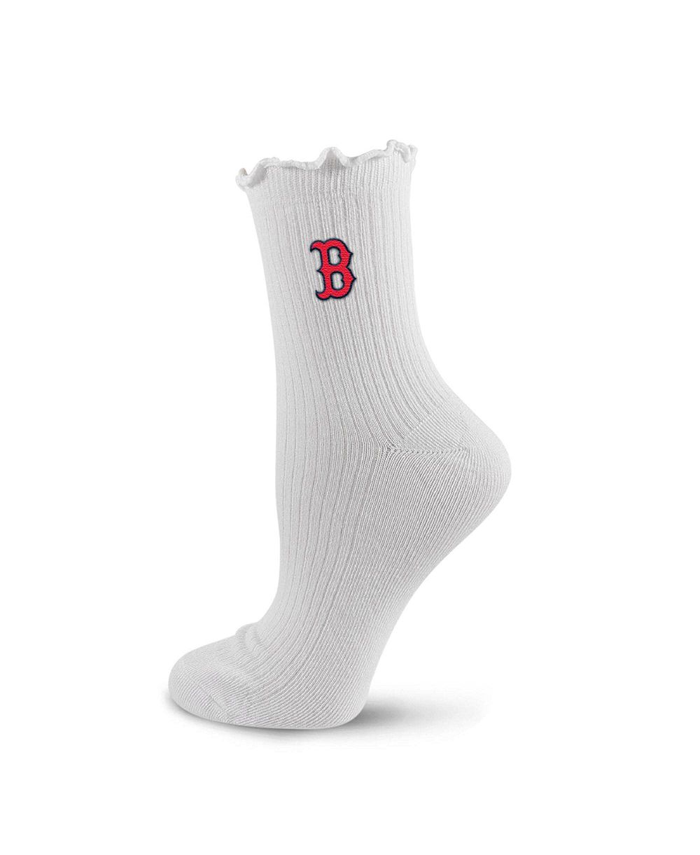 Женские носки Pro Compression Boston Red Sox Ribbed Lettuce-Edge Quarter