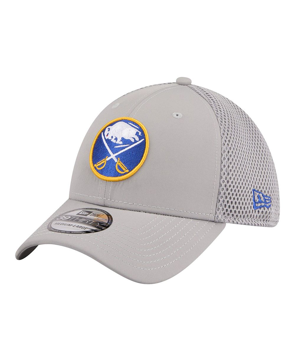 Мужская кепка New Era 39THIRTY Flex с логотипом Buffalo Sabres серого цвета
