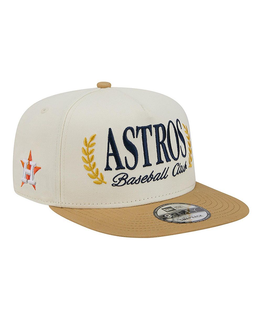 Мужская кепка New Era Cream Houston Astros Club 9FIFTY A-Frame Snapback