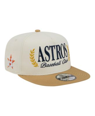 Мужская кепка New Era Cream Houston Astros Club 9FIFTY A-Frame Snapback