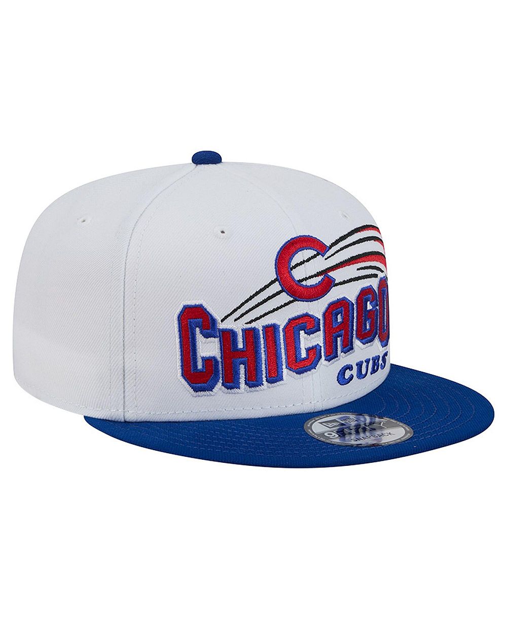 Мужская кепка New Era White Chicago Cubs Retro Sweep 9FIFTY Snapback