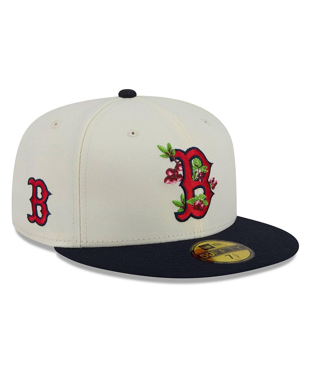 New Era Мужская White/Navy Boston Red Sox Blossom 59FIFTY Fitted Hat