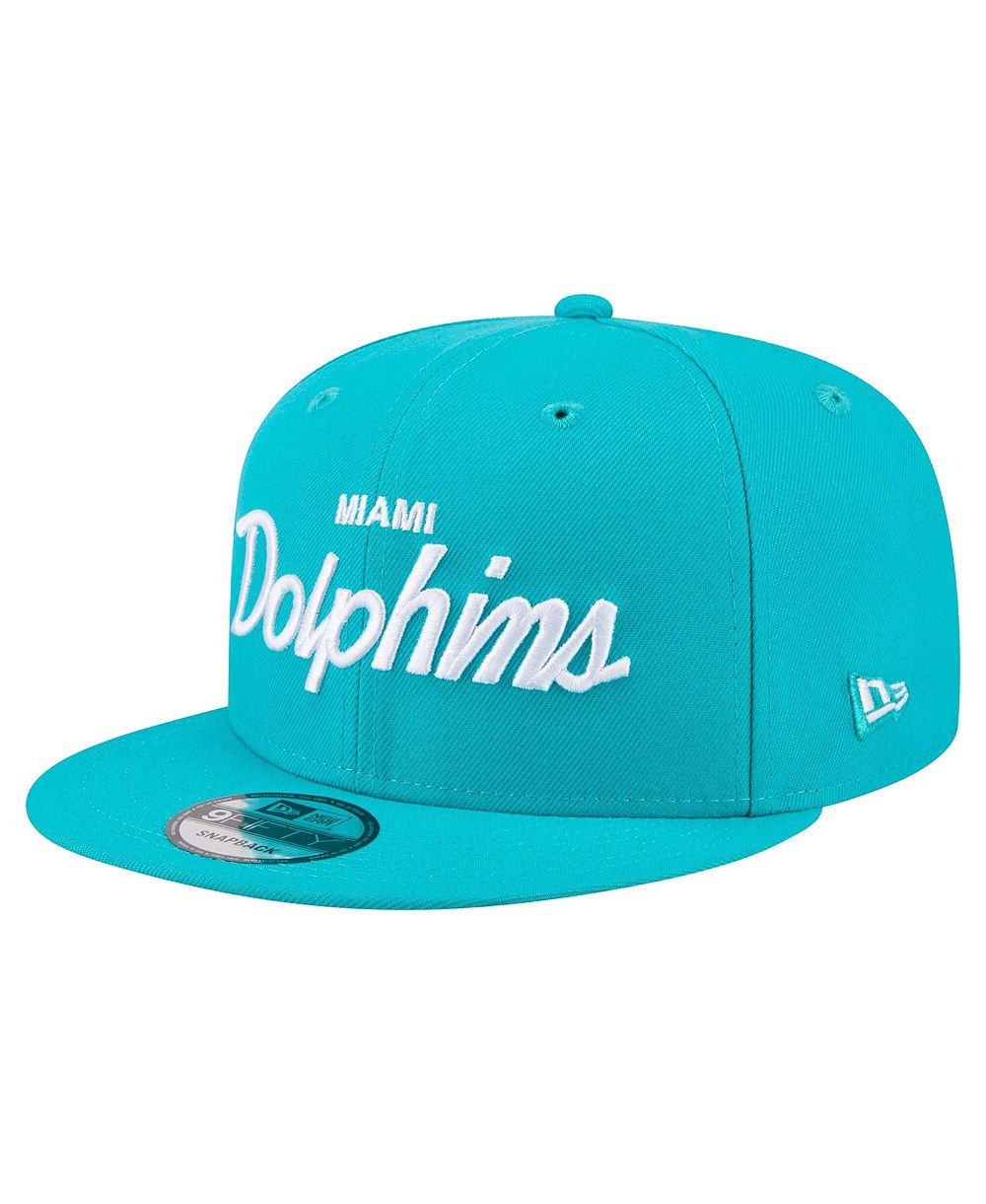Мужская кепка New Era Aqua Miami Dolphins Core Team Script 9FIFTY Snapback
