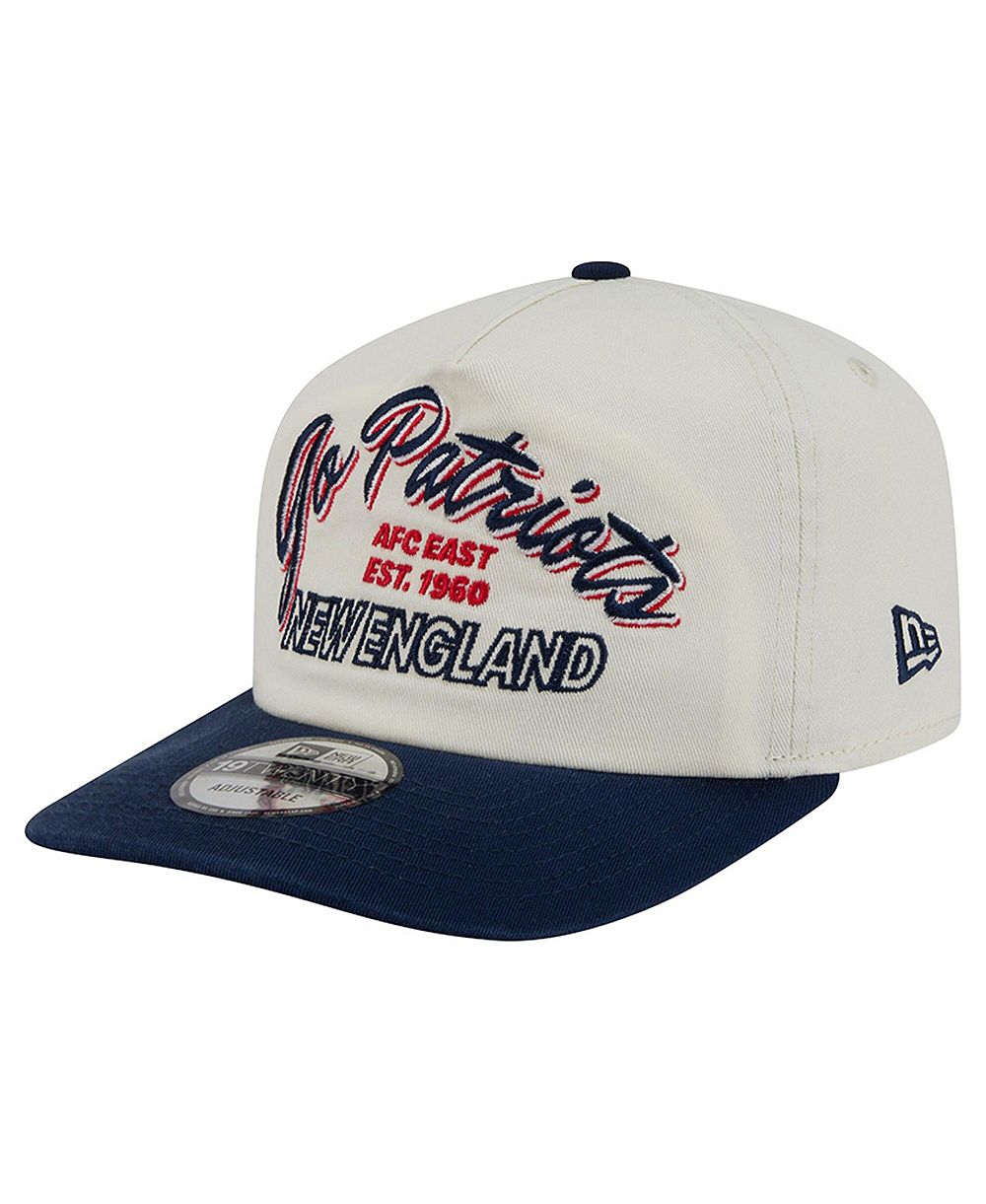 Мужская кепка New Era Cream New England Patriots Script 19TWENTY Adjustable