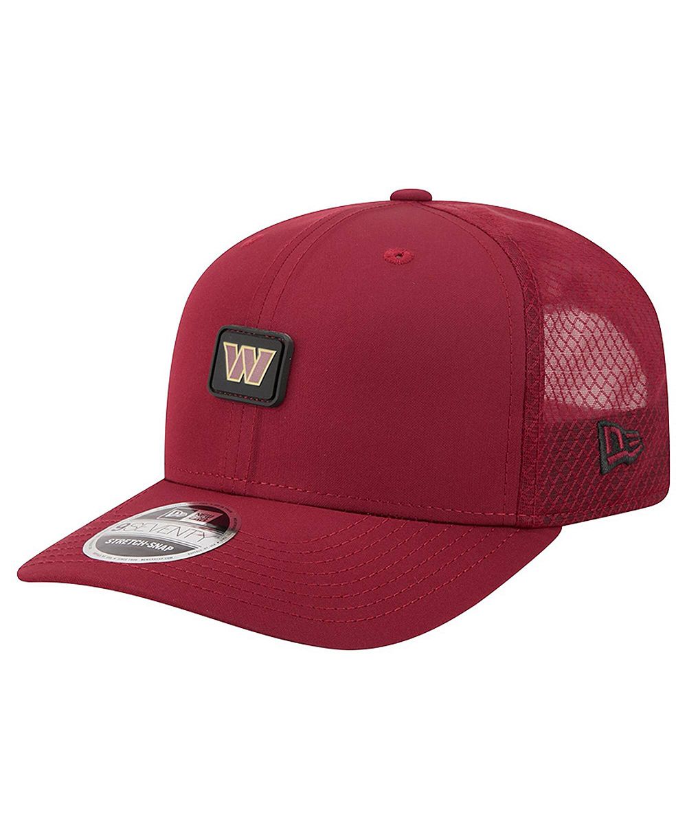 Мужская кепка New Era Burgundy Washington Commanders Micro Badge 9SEVENTY регулируемая
