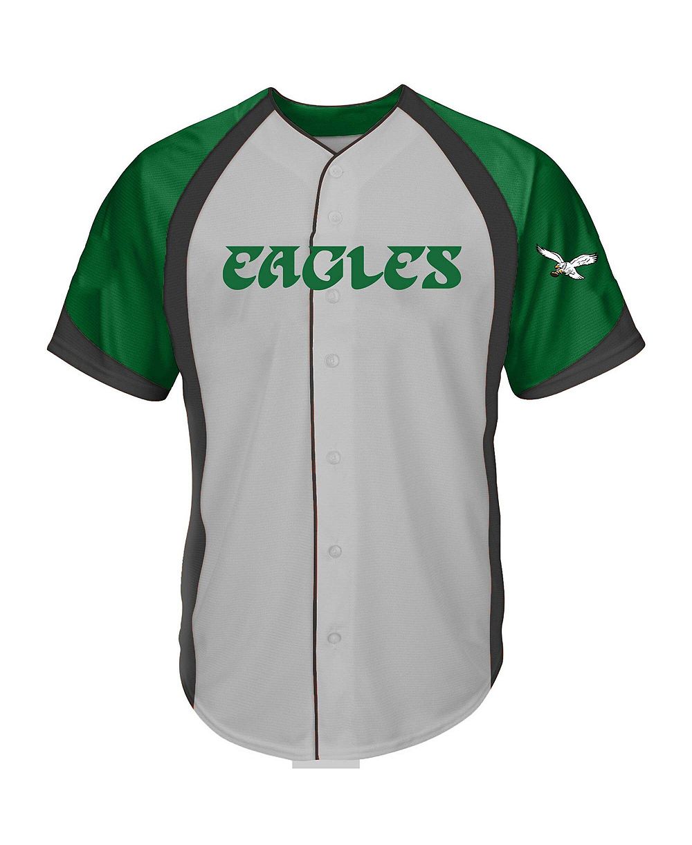 Мужская рубашка Profile Gray Philadelphia Eagles Big Tall Button-Up Fashion Top
