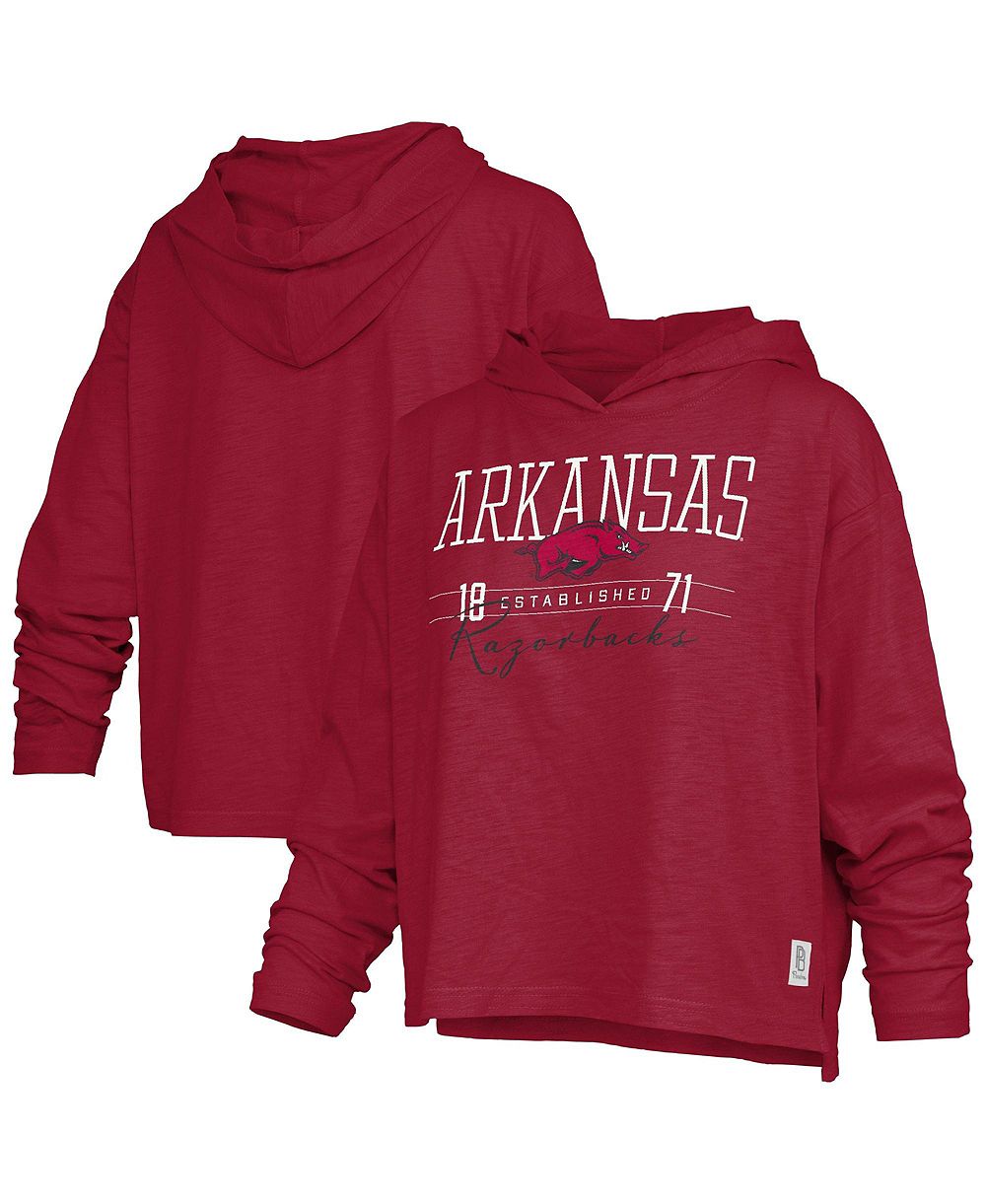 Женская толстовка с капюшоном Pressbox Arkansas Razorbacks Castillo Oversized Long-Sleeve