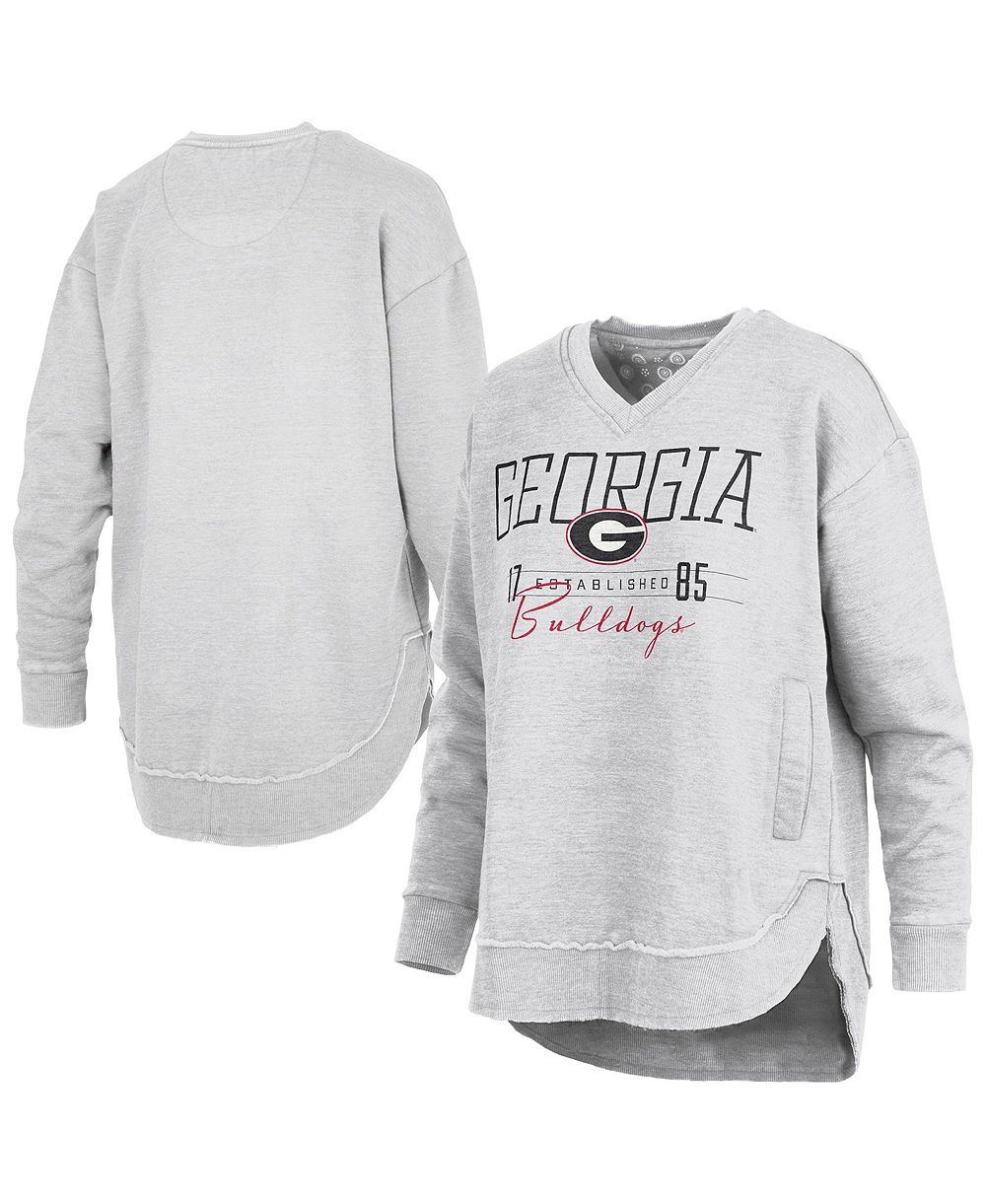 Pressbox Женский свитшот Georgia Bulldogs Marcus East Hall Poncho Graphic V-Neck