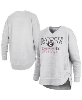 Pressbox Women's Georgia Bulldogs Marcus East Hall Poncho Graphic V-Neck Sweatshirt
