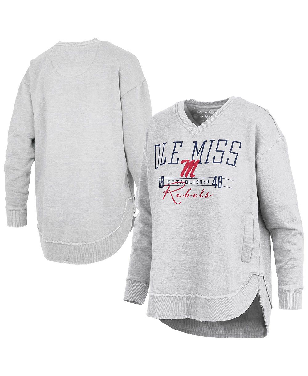 Женская флисовая толстовка Pressbox Ole Miss Rebels Marcus East Hall Poncho V-Neck