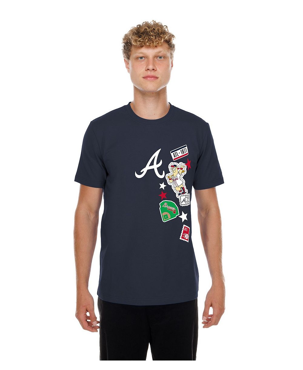 New Era Мужской Navy Atlanta Braves City Patch T-Shirt