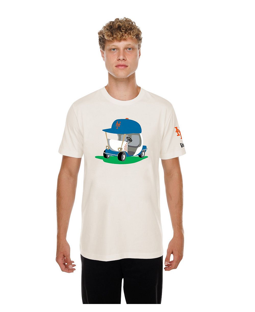 Мужская футболка New Era Natural New York Mets Golf Mascot