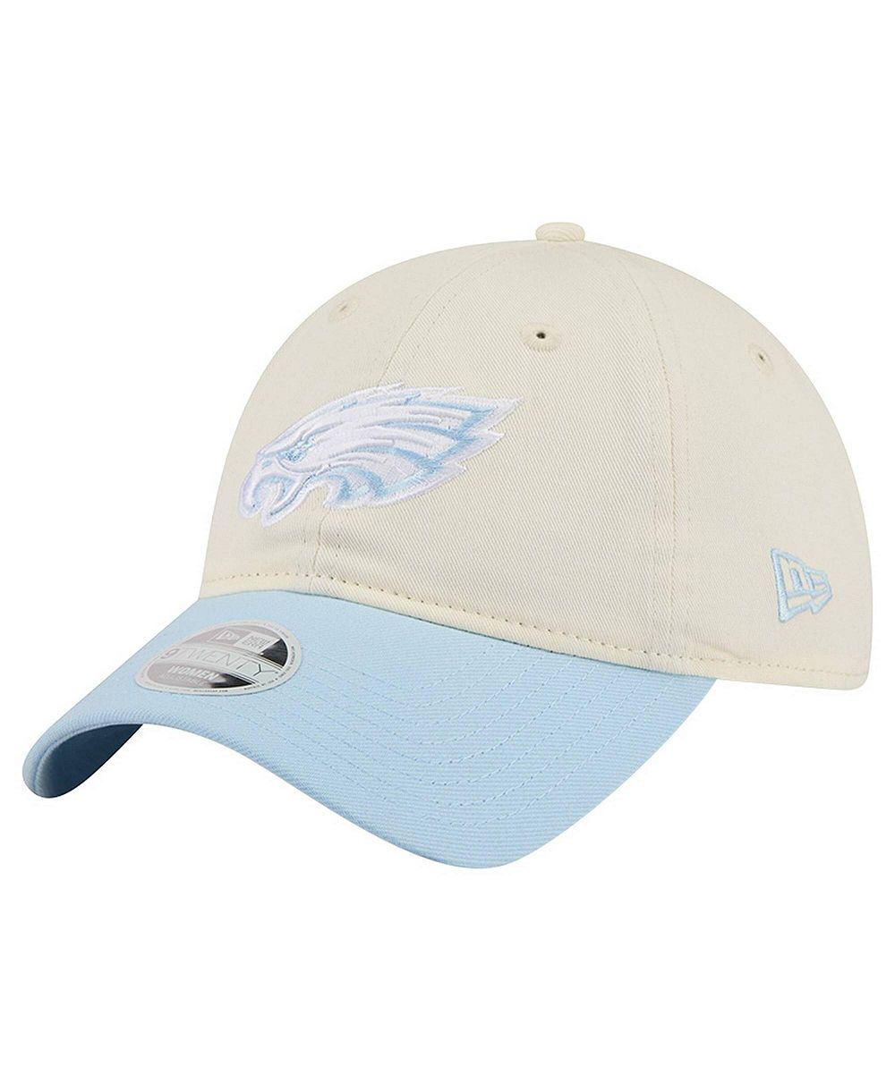 Женская кепка New Era Cream/Coastal Blue Philadelphia Eagles 9TWENTY Adjustable