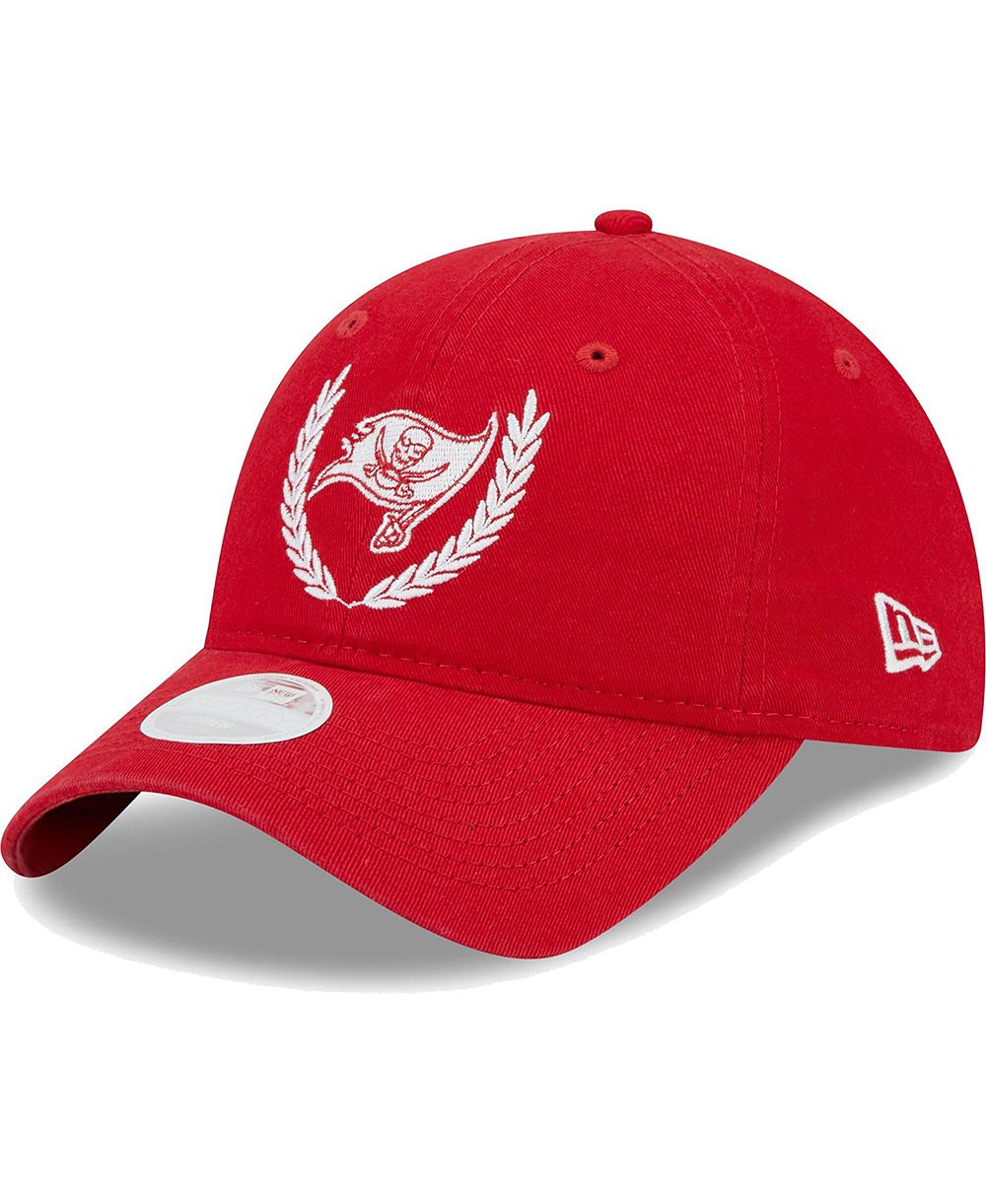 Женская кепка New Era Red Tampa Bay Buccaneers Leaves 9TWENTY Adjustable